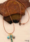 Boho Necklace, Pyrite Turquoises